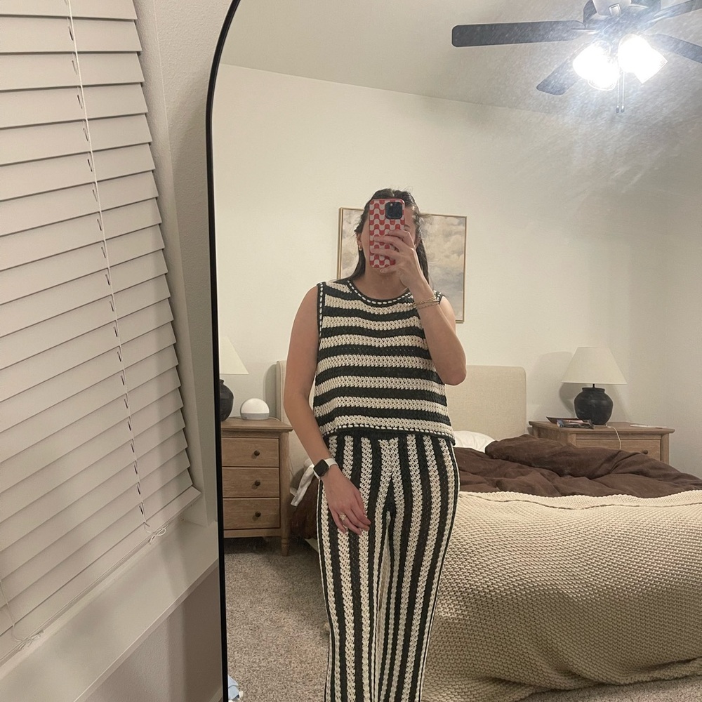 By Together dark green striped set